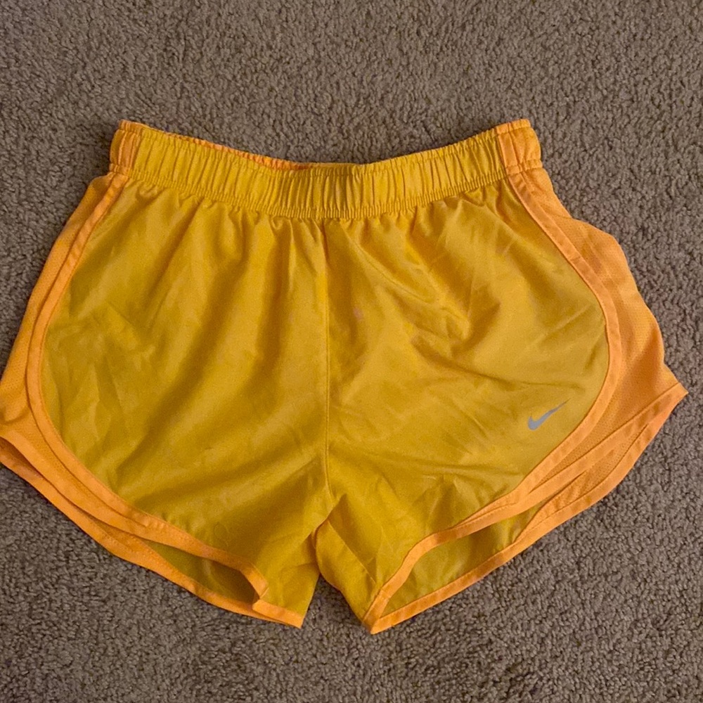 Nike orange dri fit shorts